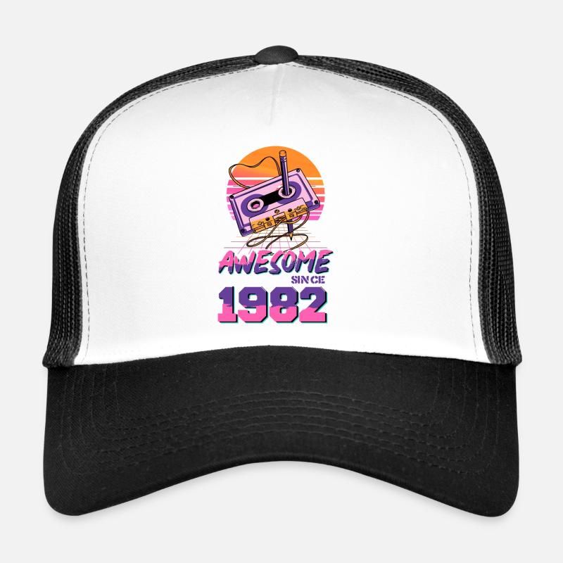Cassette Rétro 1982 Neon Design Casquette trucker 
