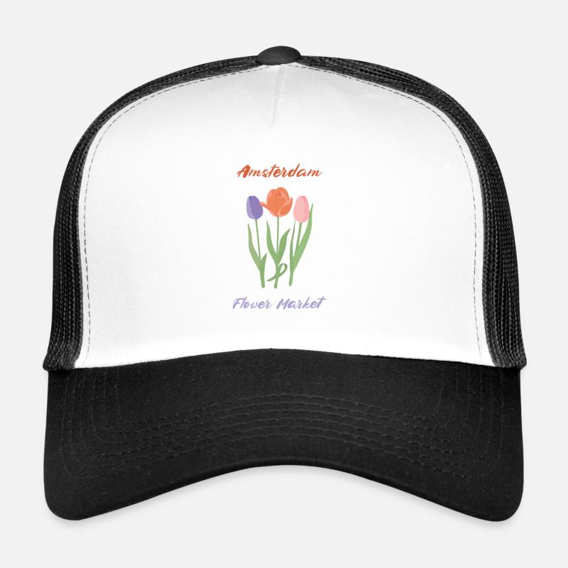Amsterdam Tulips - Trucker Cap - white/black