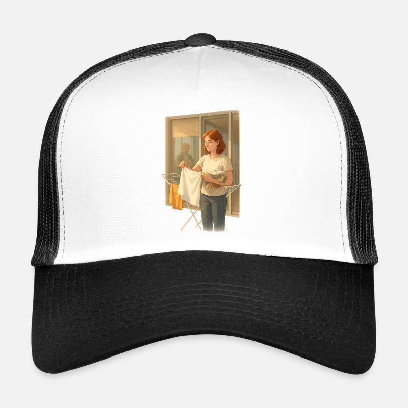 Laundry in the light: quiet everyday life Trucker Cap