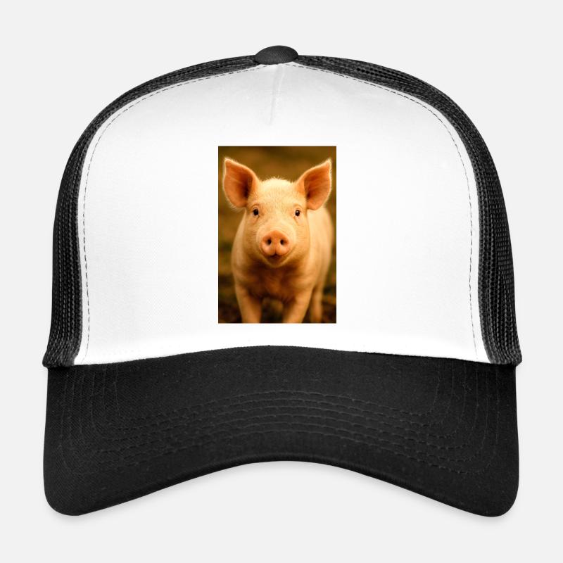 Animal, pig - Trucker Cap - white/black