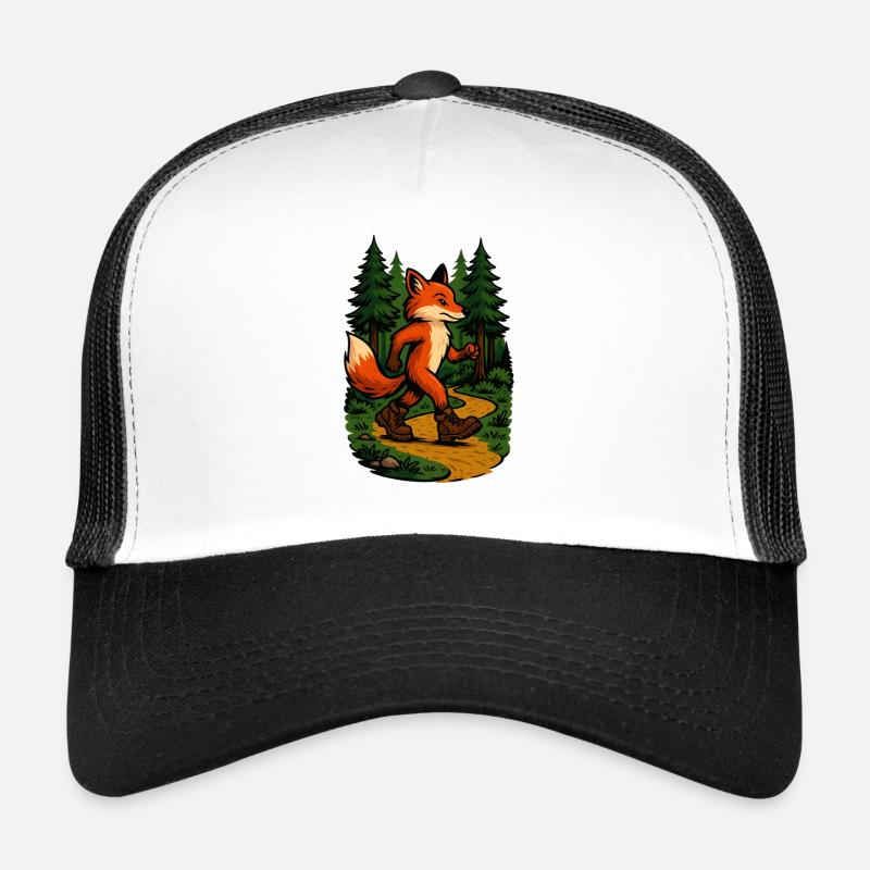 Wandering fox in the forest - Trucker Cap - white/black