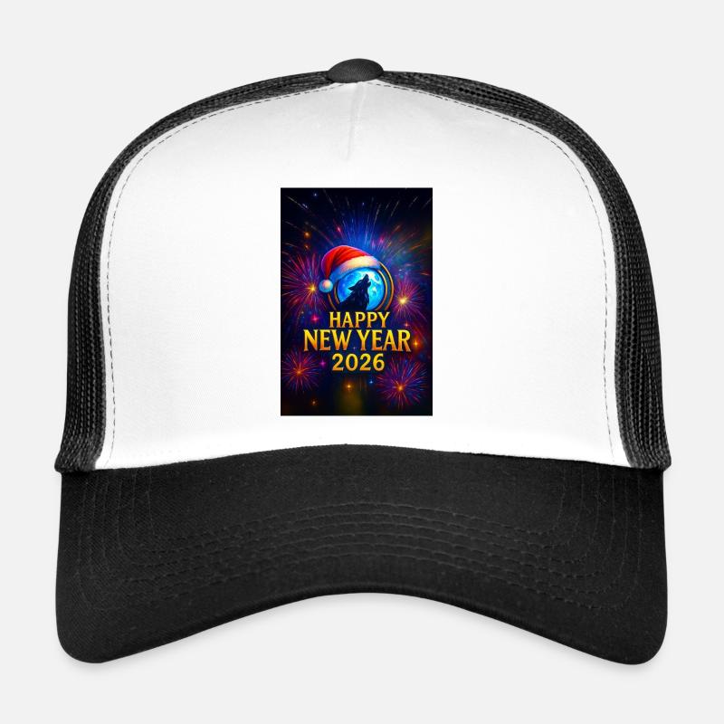 Winter Wolf New Year 2026 - Trucker Cap - white/black
