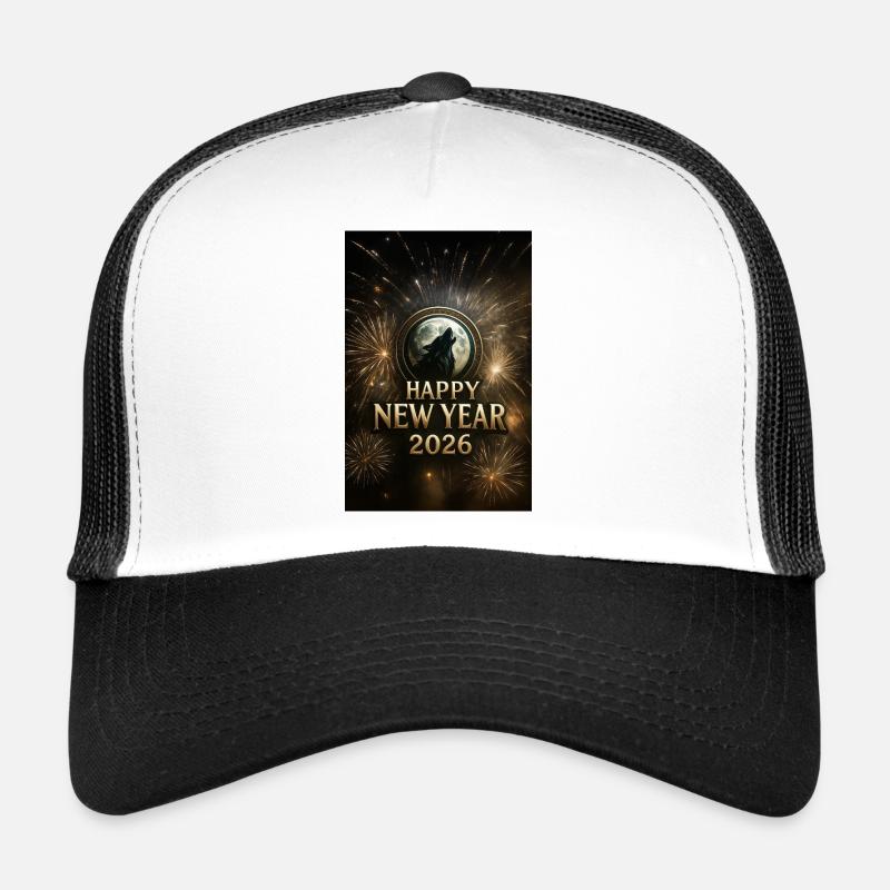 Moon Wolf New Year 2026 Trucker Cap