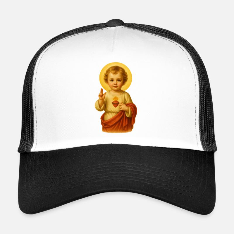 Enfant Jésus avec une auréole Casquette trucker 