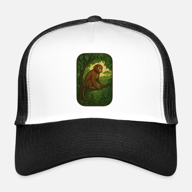 Dschungelaffe im Vintage-Stil Trucker Cap