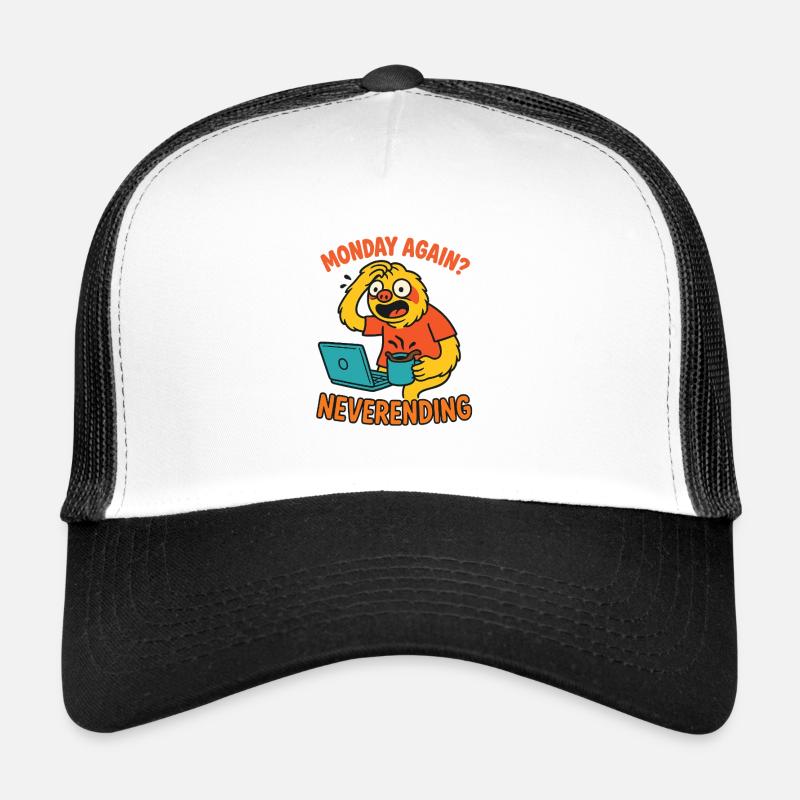 Montag wieder endlos - Trucker Cap - Weiß/Schwarz