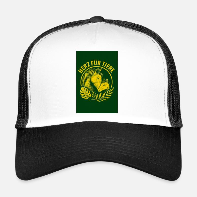 Heart For Animals Horse Emblem Trucker Cap