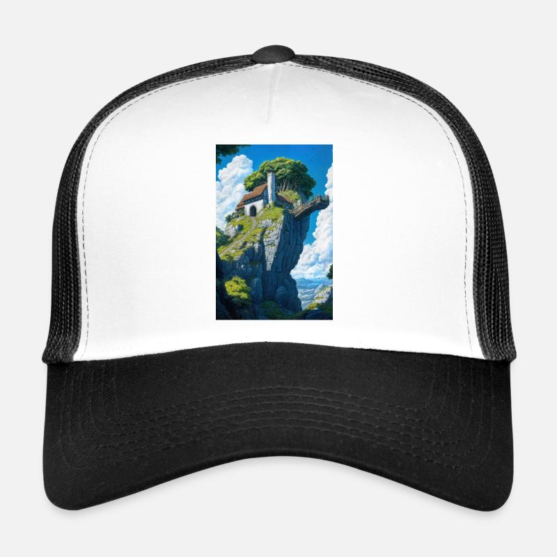 Mountain house landscape Casquette trucker 