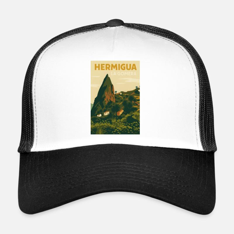 Hermigua - Trucker Cap - white/black