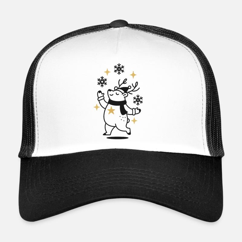 Les rennes dansent à travers l’hiver étoilé Casquette trucker 