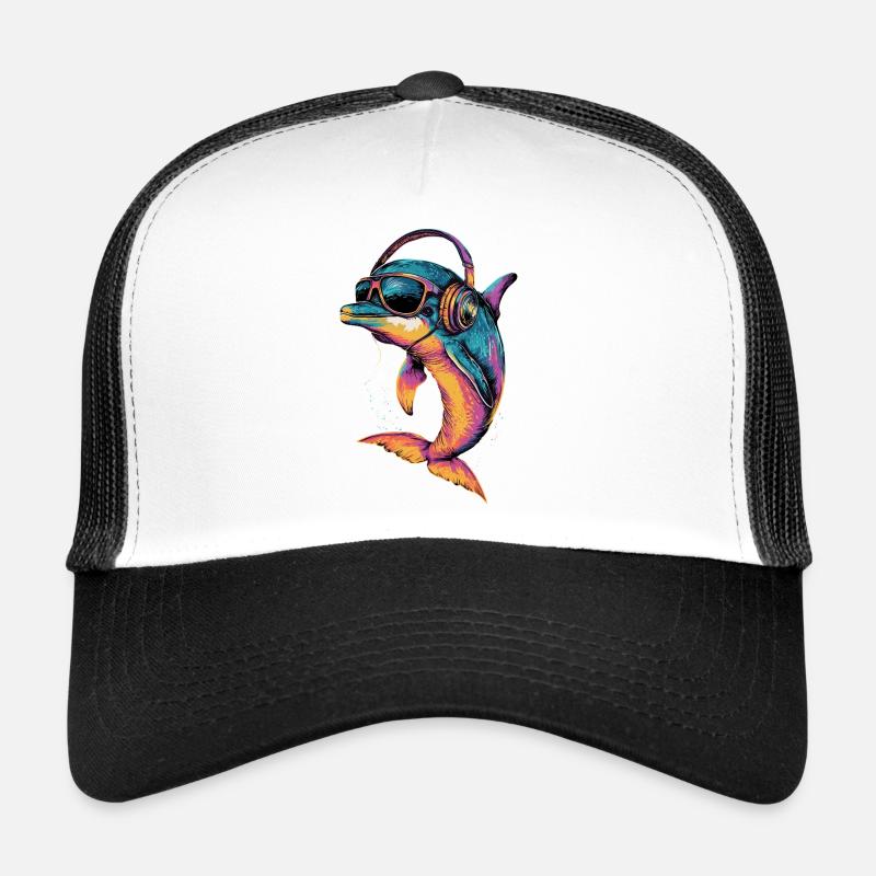 Dolphin Diver Dolphins Ocean Cute Dolphins Dolphin Trucker Cap