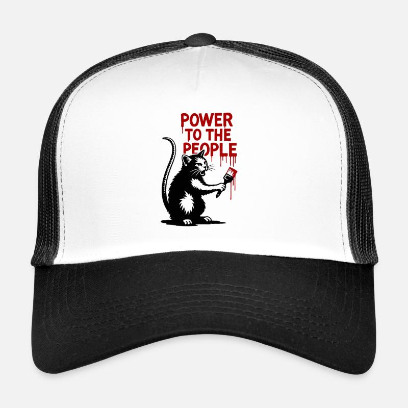 Message rouge GraffitiCat Casquette trucker 