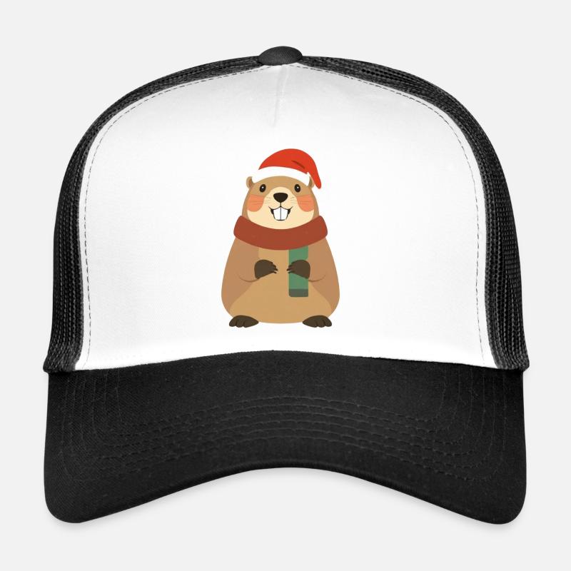 Murmeltier mit Schal Trucker Cap