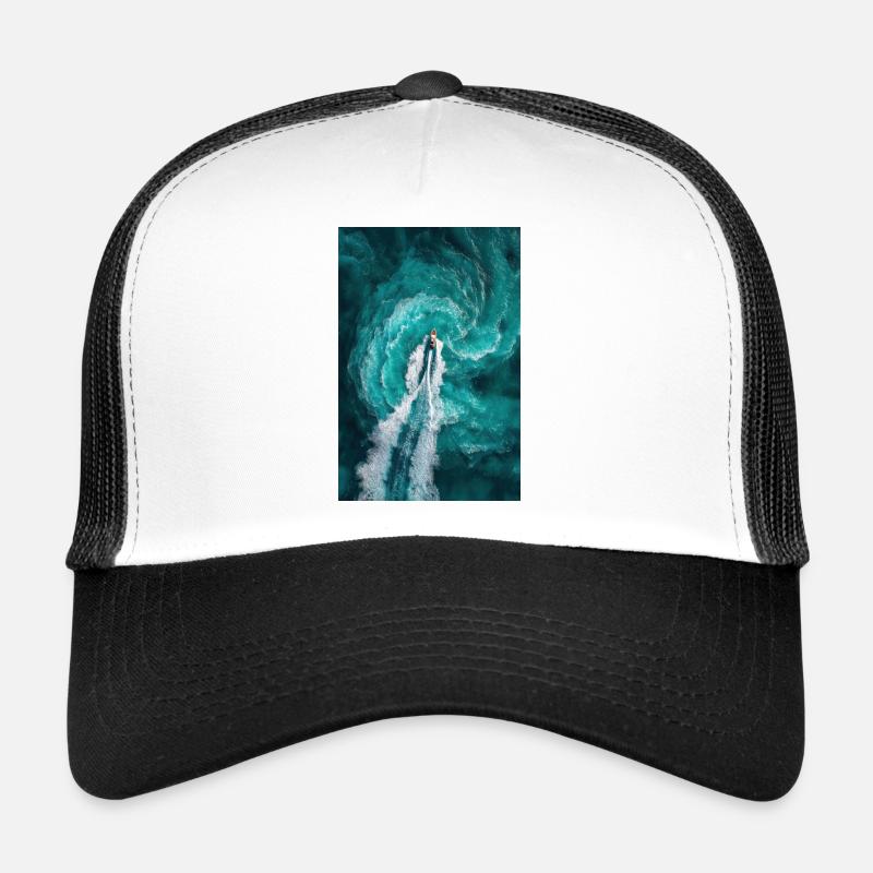 Spiral Ocean Wake Trucker Cap