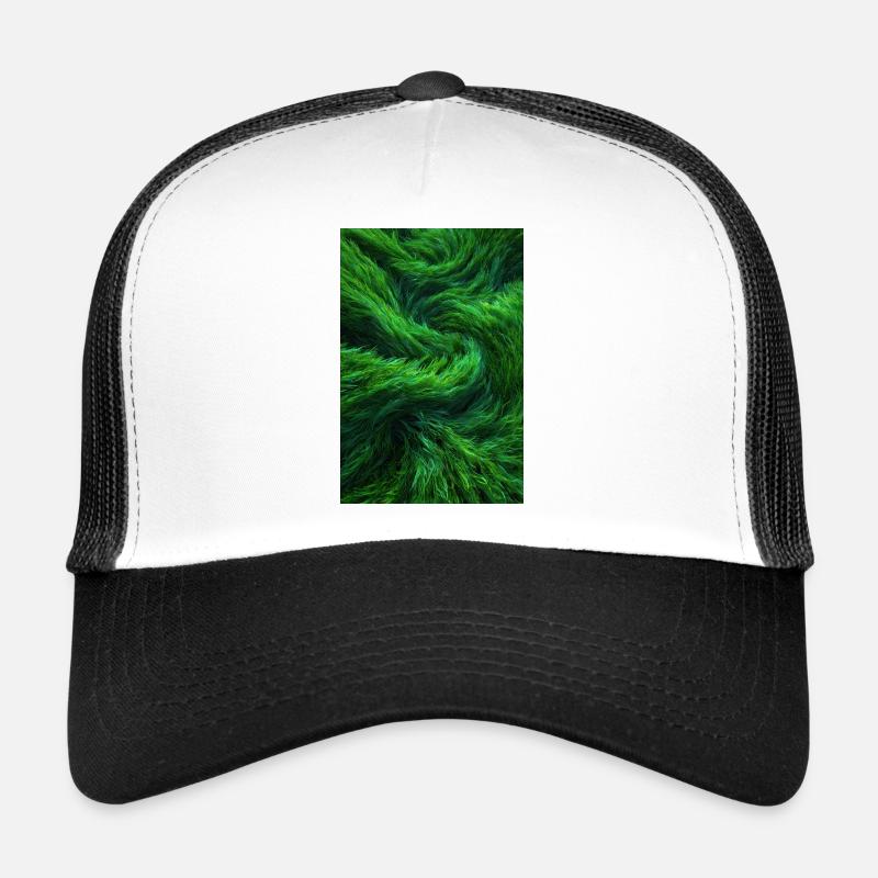 Tourbillons de fourrure émeraude Casquette trucker 
