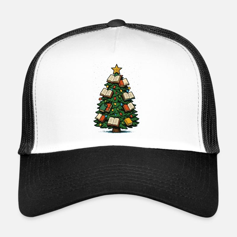 Book Tree Christmas Decoration Christmas Tree Trucker Cap