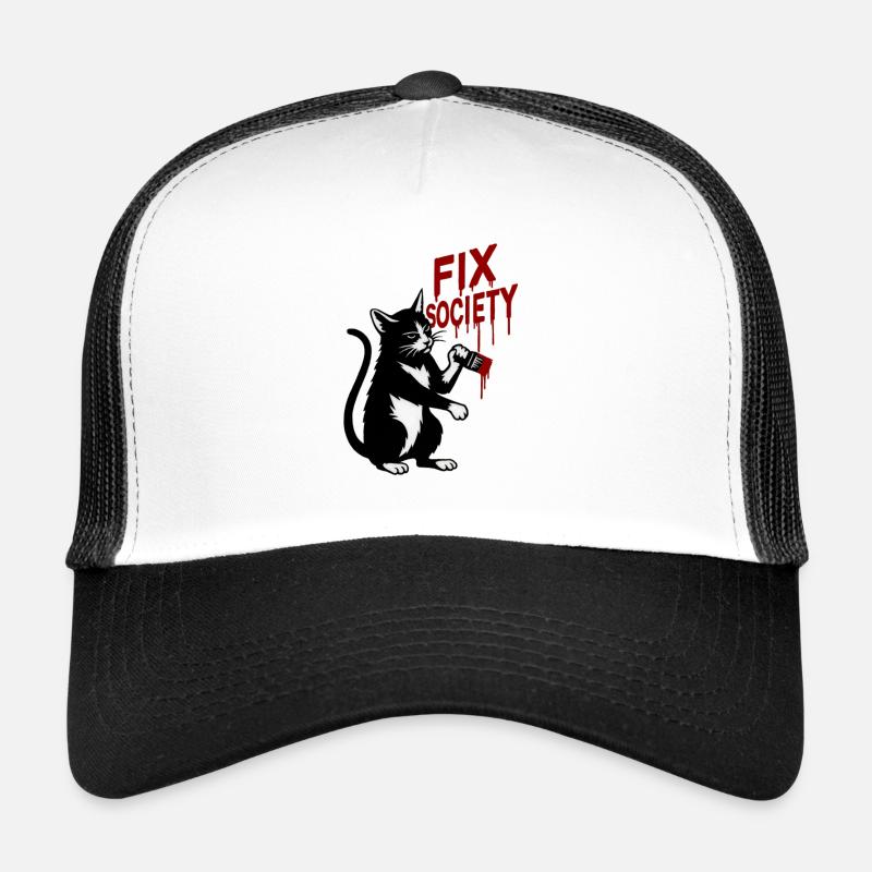Graffiti Cat Fix Society Trucker Cap