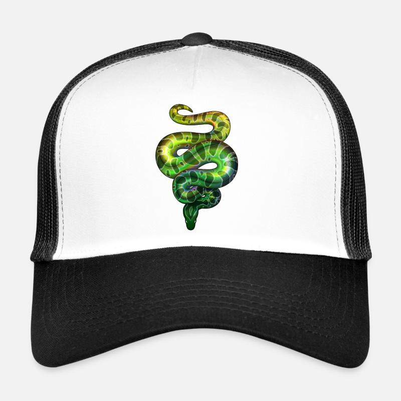 Neon Snake Green - Trucker Cap - white/black