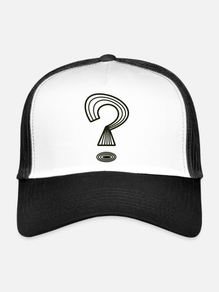 Question mark by Cean - Trucker Cap - white/black - Front