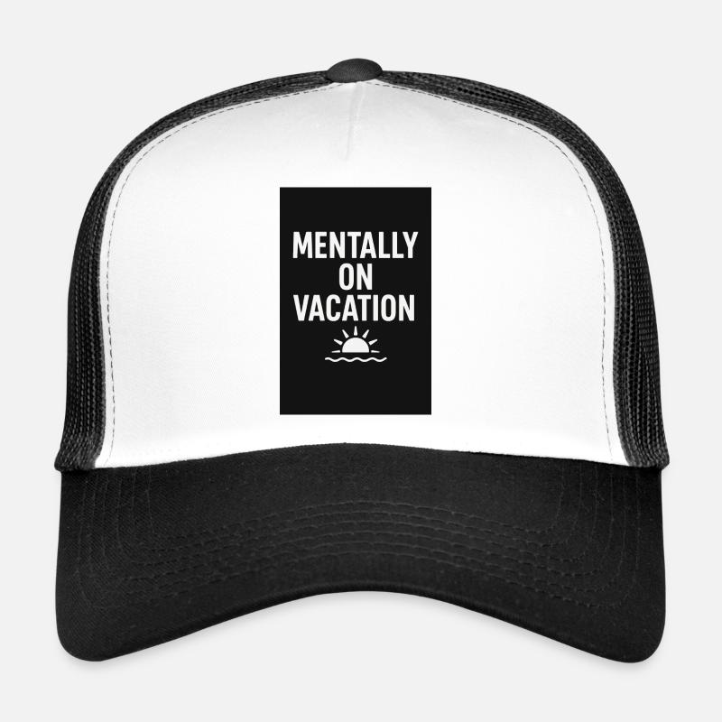 Mentally vacation Sonnenaufgang - Trucker Cap - Weiß/Schwarz
