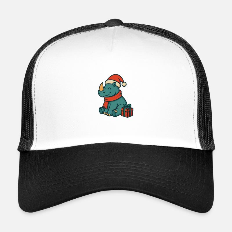Christmas_Rhino_Retro Casquette trucker 