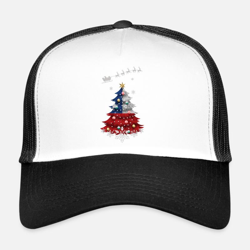 Christmas tree with Chile flag Trucker Cap