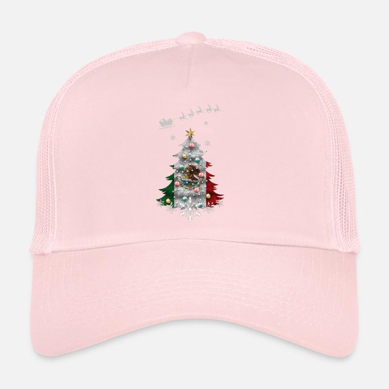 Christmas tree with Mexico flag Trucker Cap