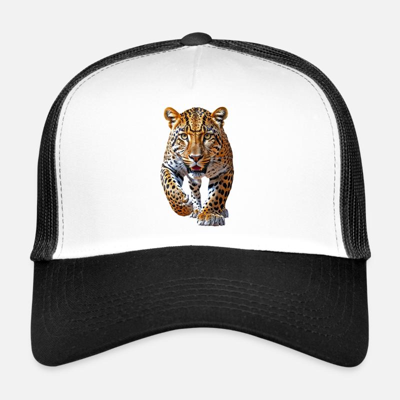 Leopard - Trucker Cap - white/black