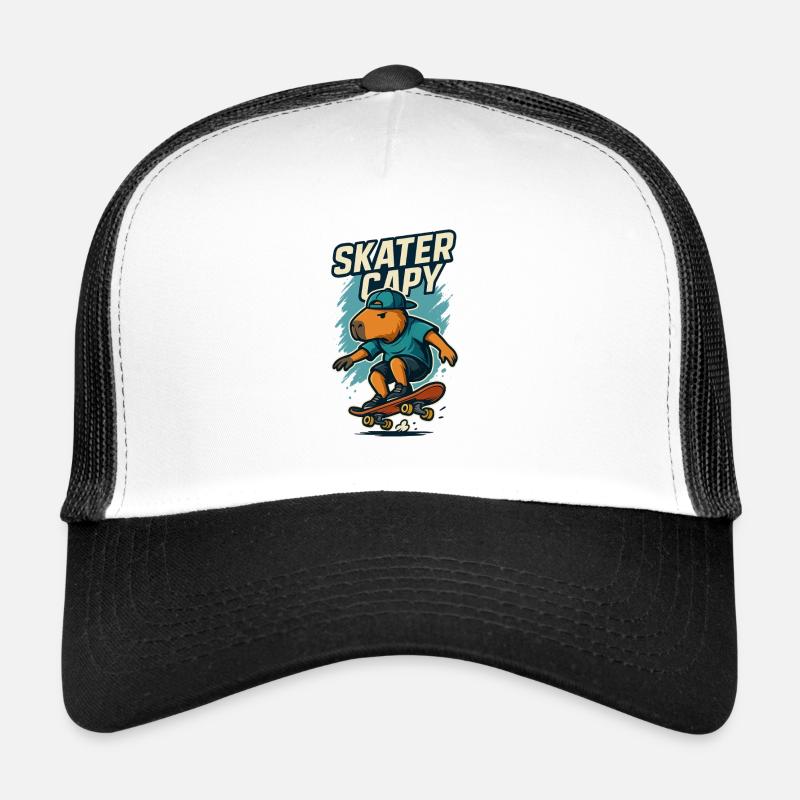 Skater Capy – Cool Capybara Skate Trucker Cap