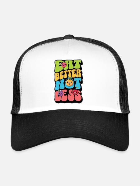 Nutritionist Eat Better Not Less Nutritional Coach - Trucker Cap - white/black - Front