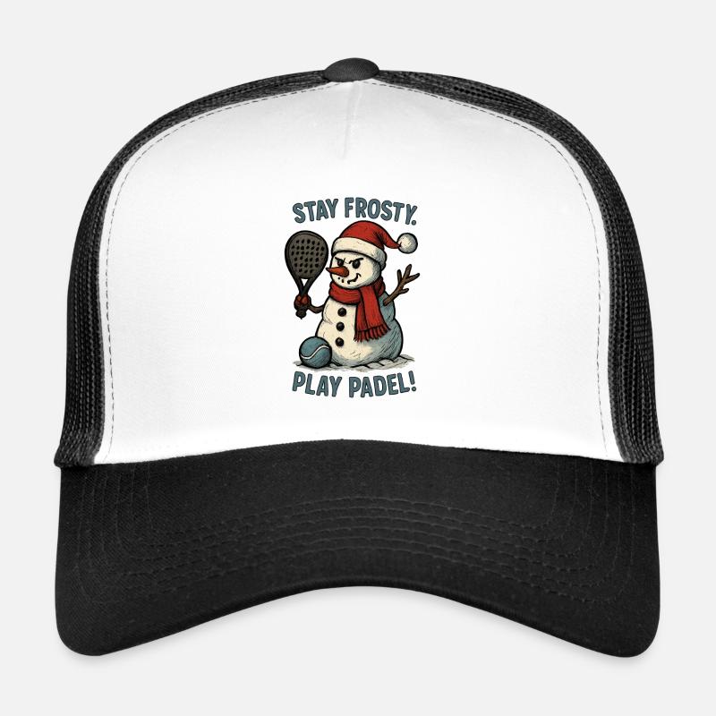 Frosty Snowman Padel Fun Trucker Cap