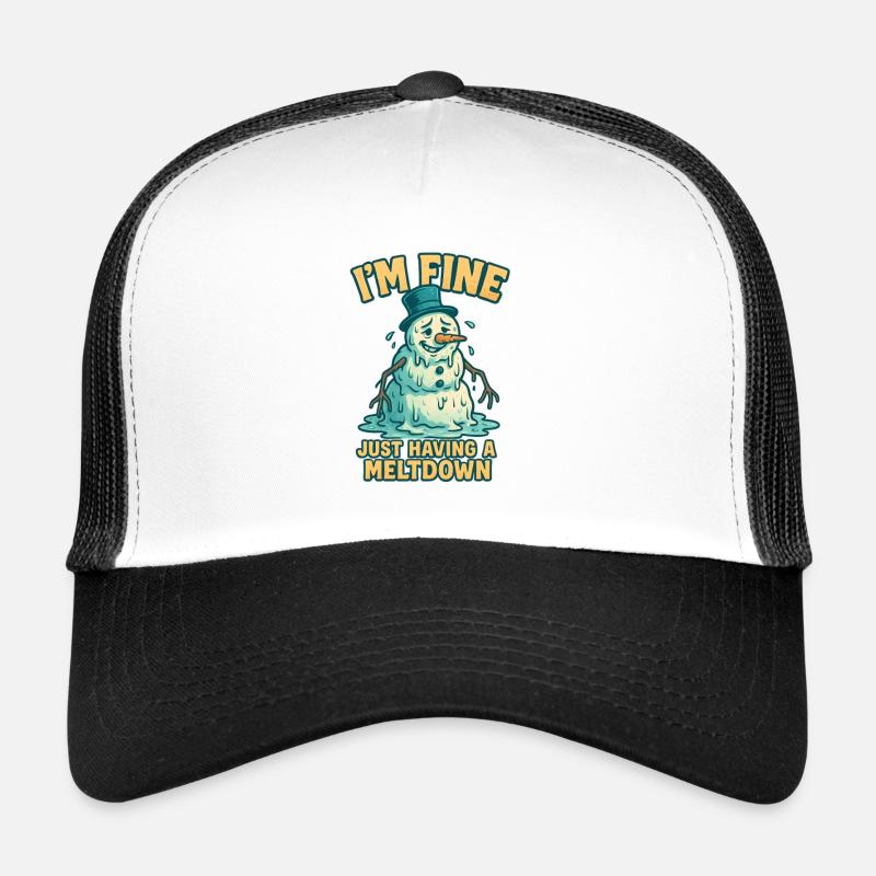 I'm fine snowman Trucker Cap
