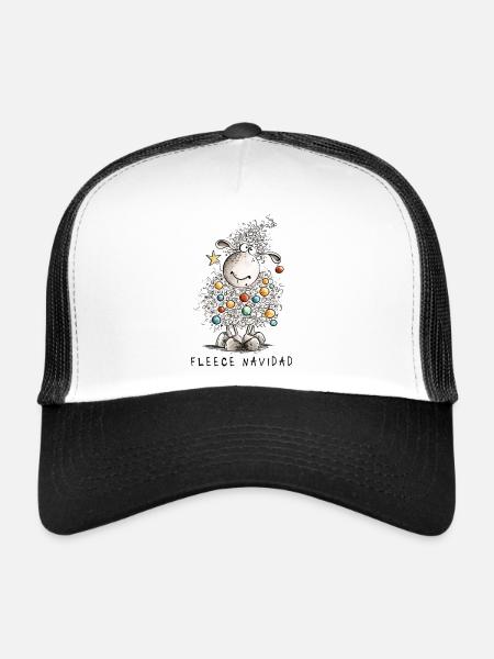 Moutons de dessin animé Navidad Navidad moutons de dessin animé - Casquette trucker  - blanc/noir - Devant