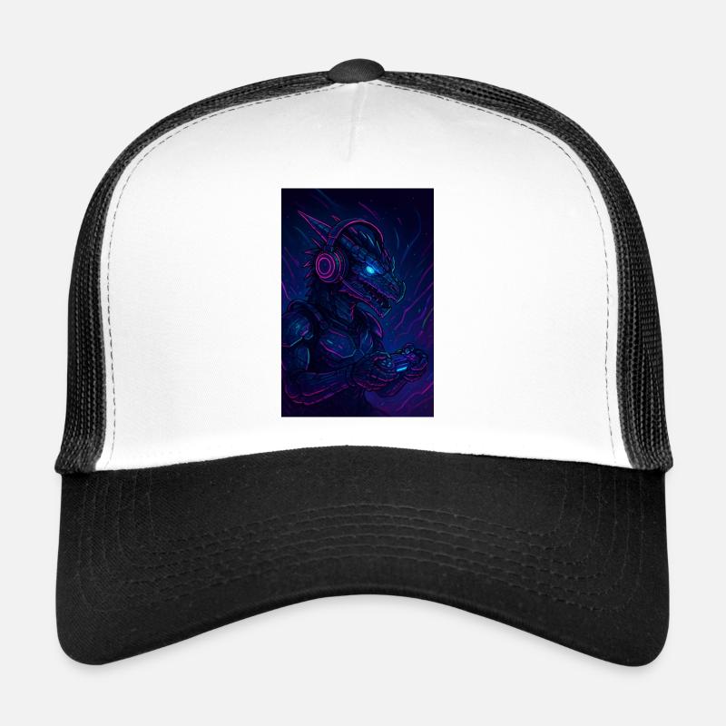 Neon Dragon Gamer Trucker Cap