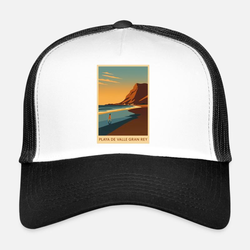 Valle Gran Rey auf La Gomera - Trucker Cap - Weiß/Schwarz
