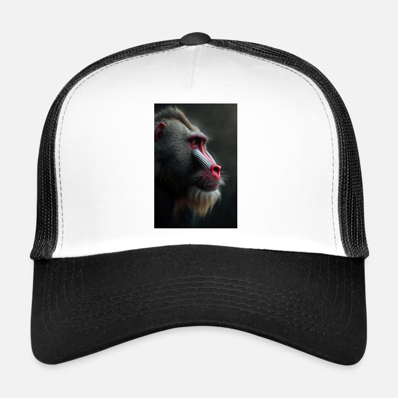 Regard de mandrill dans la nuit de velours Casquette trucker 