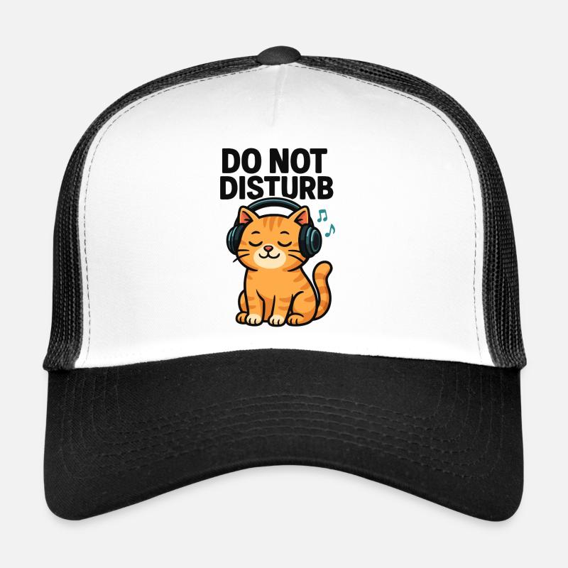 Mode sommeil Cat DJ avec casque Casquette trucker 