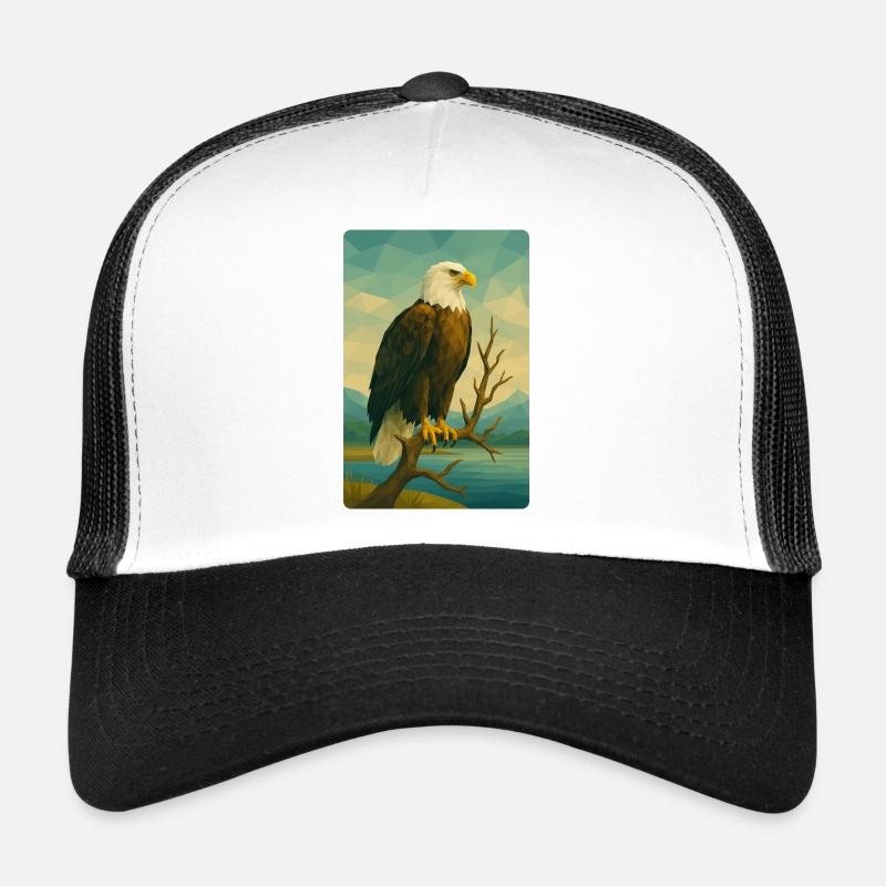 Polynature Weißkopfseeadler - Trucker Cap - Weiß/Schwarz