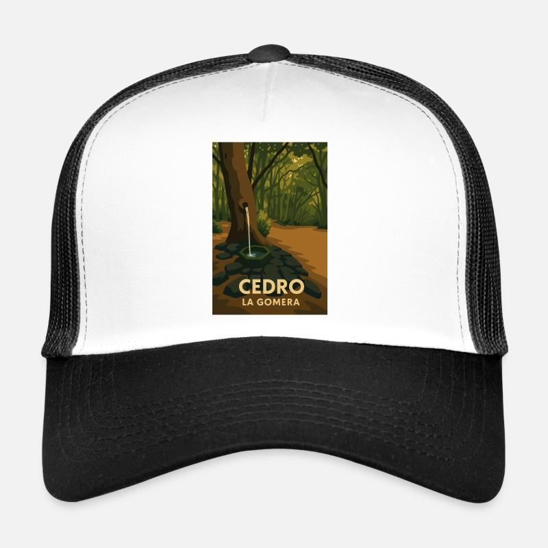 Cedro La Gomera - Casquette trucker - blanc/noir