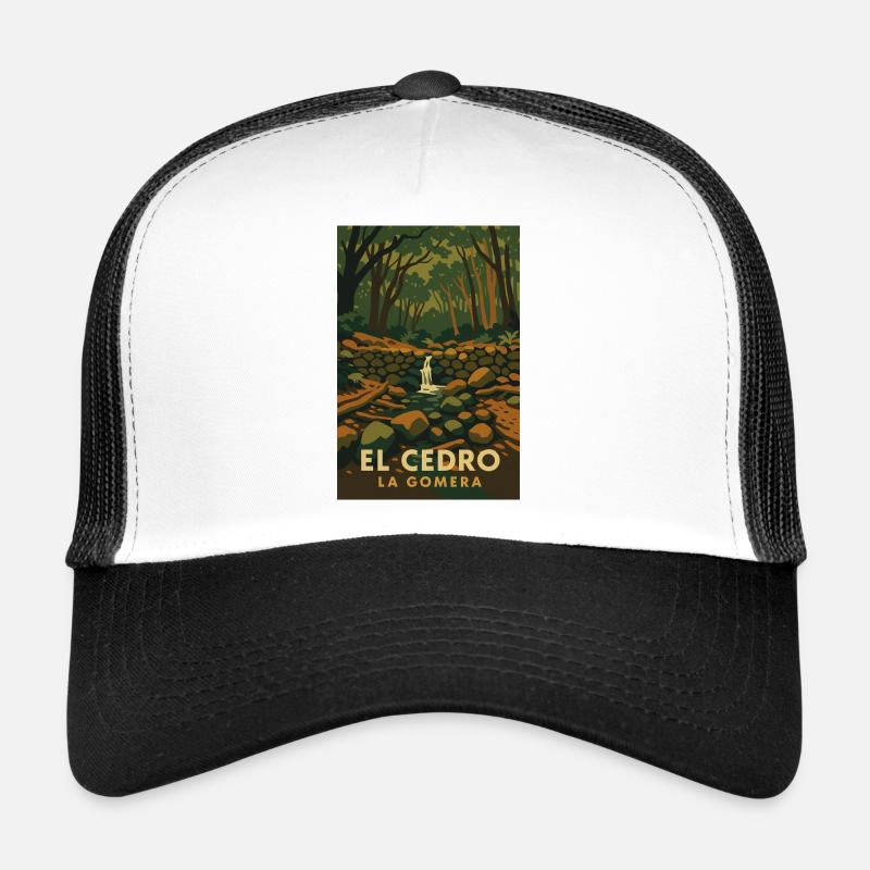 Cedro La Gomera - Trucker Cap - Weiß/Schwarz