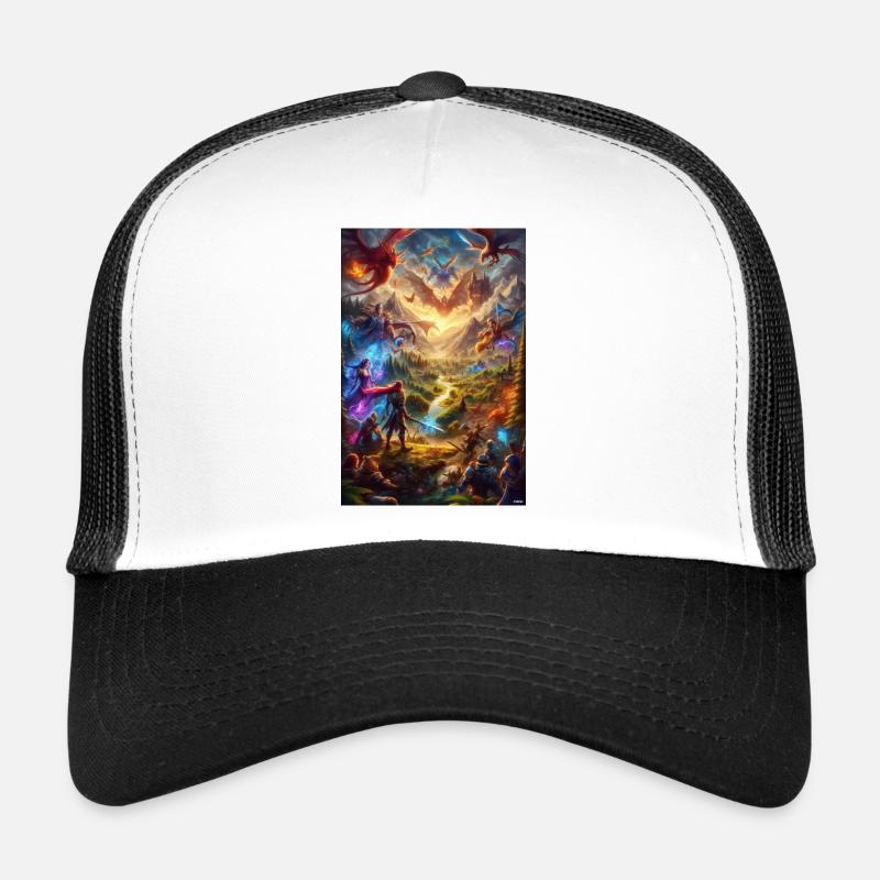 Dragonfront Realms Battle Trucker Cap