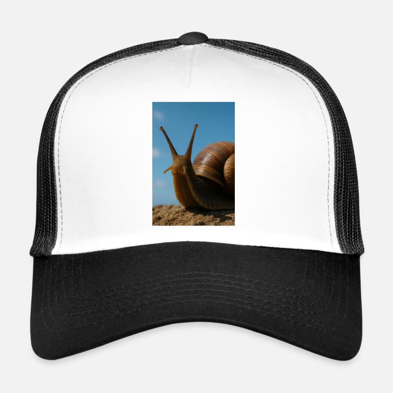 Snail in sunshine macro nature Trucker Cap