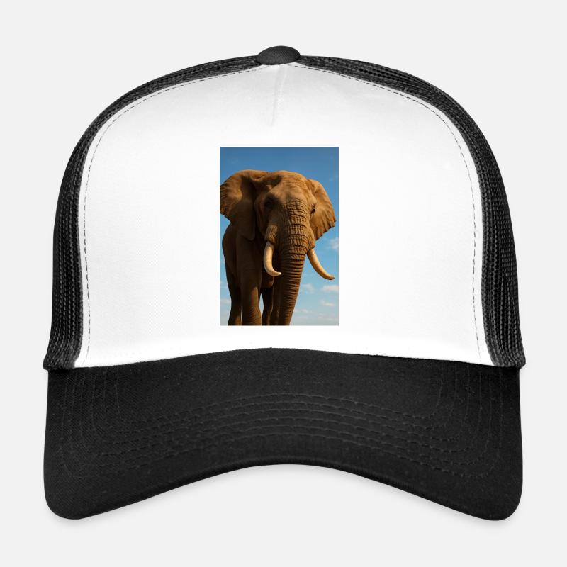 Elefant in Nahaufnahme mit Sonnenschein Trucker Cap
