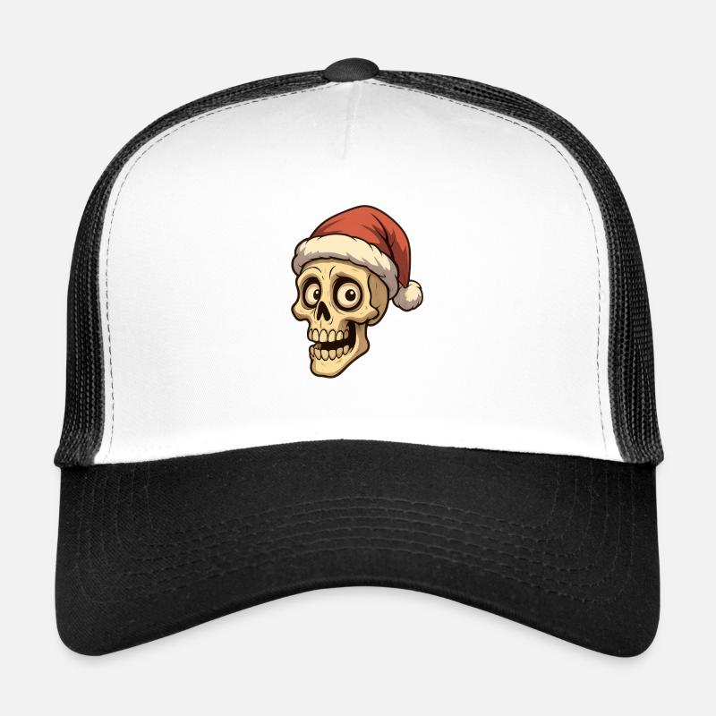 Weihnachtsmann-Weihnachtsschädel Trucker Cap