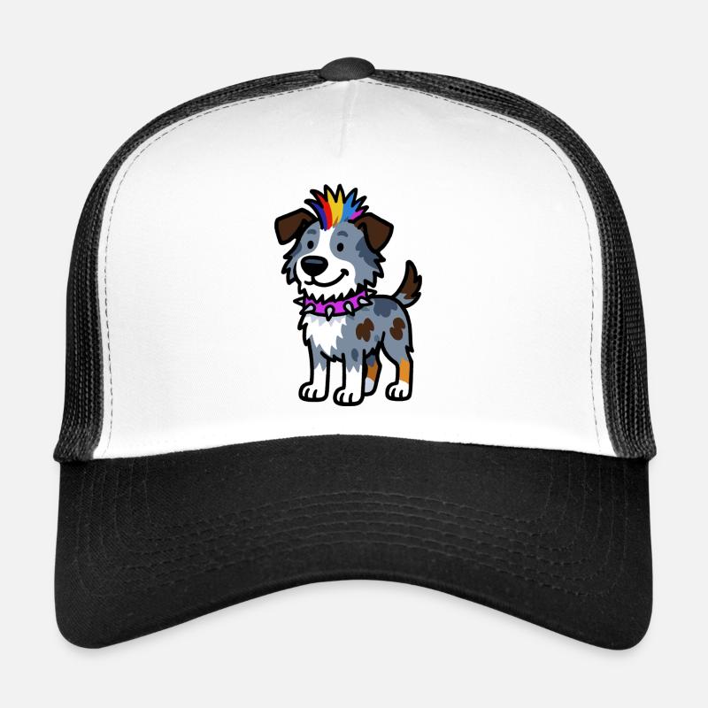 Cooles Australian Shepherd Punk Design Trucker Cap