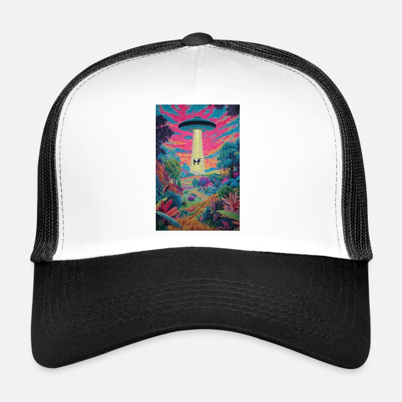 Vache tour d’OVNI psychédélique Casquette trucker 