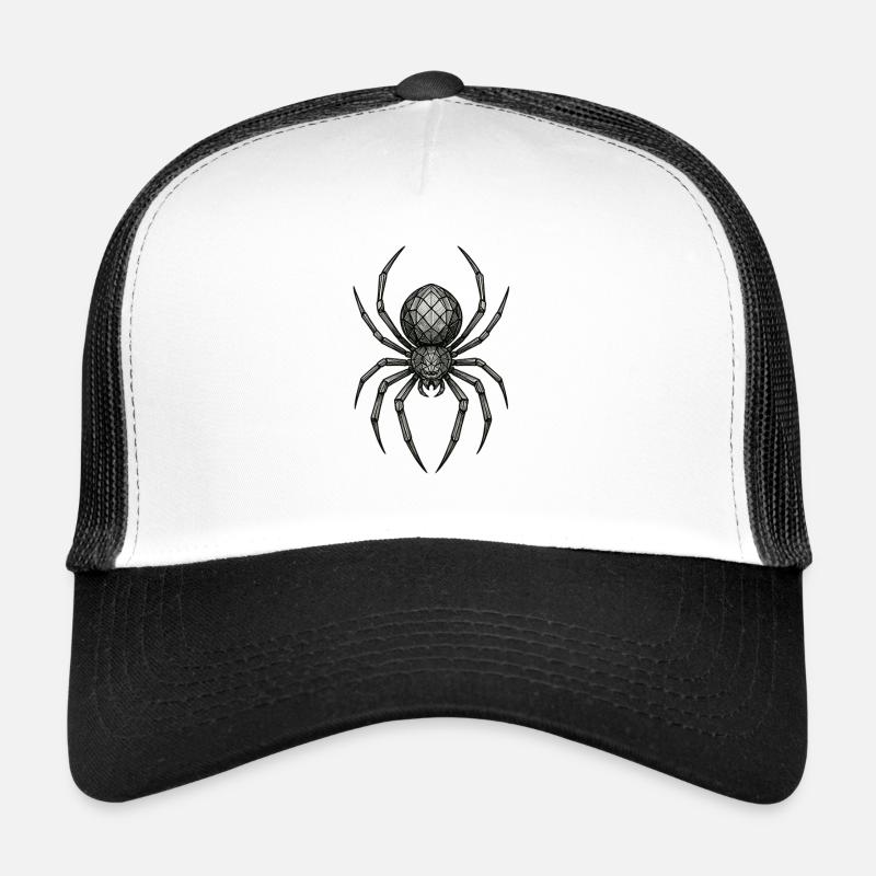 Geometric Metal Spider Trucker Cap