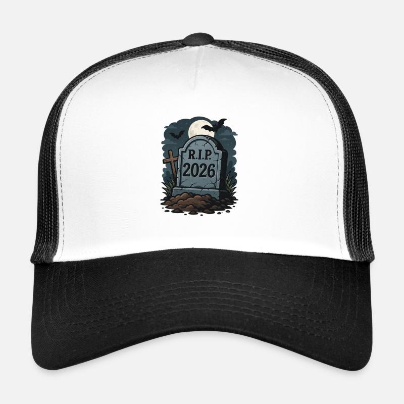 Ruhe in Frieden 2026 Halloween Grabstein Trucker Cap