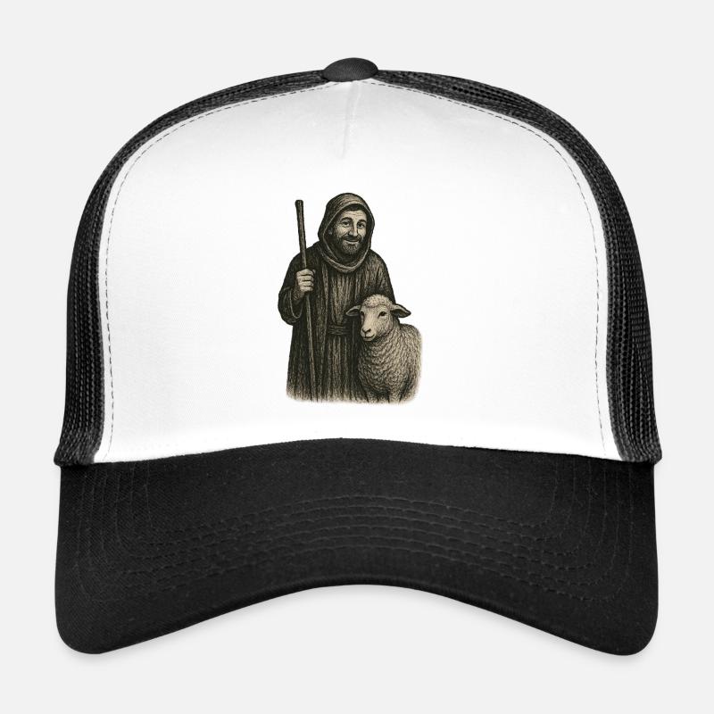 Der gute Hirte – Zeitlose Vintage Illustration Trucker Cap