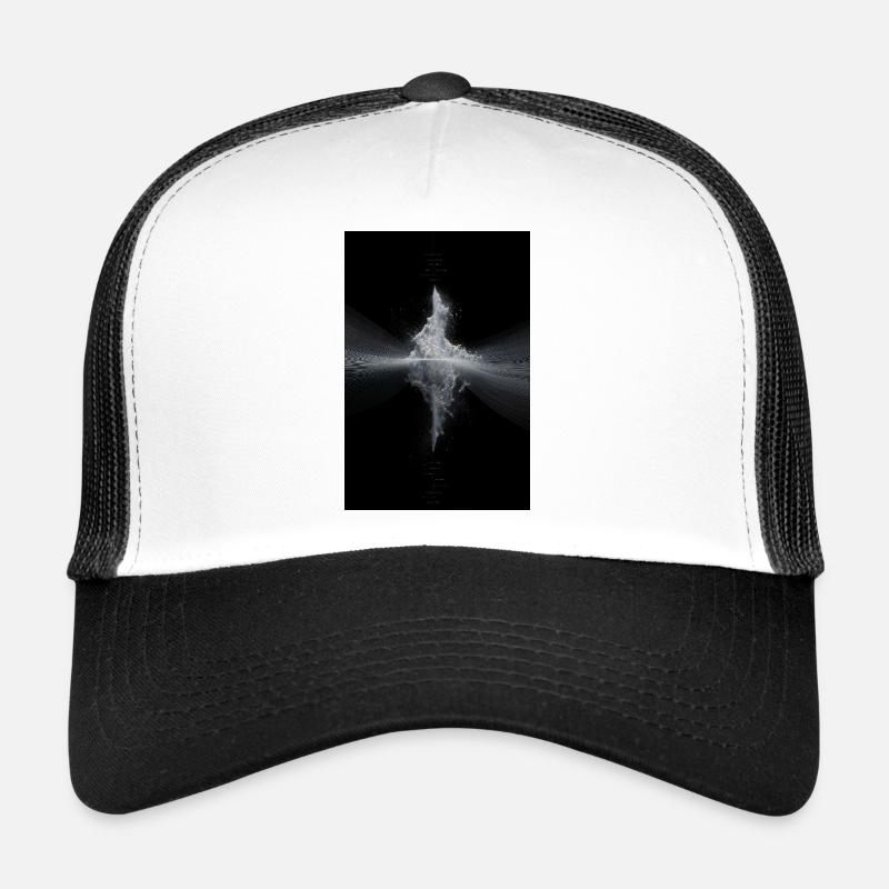 Écho quantique - Casquette trucker  - blanc/noir